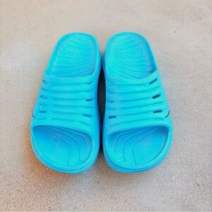 Hoka Ora Mens 10 Recovery Slide Sandal Comfort Shoe Aqua Teal Blue